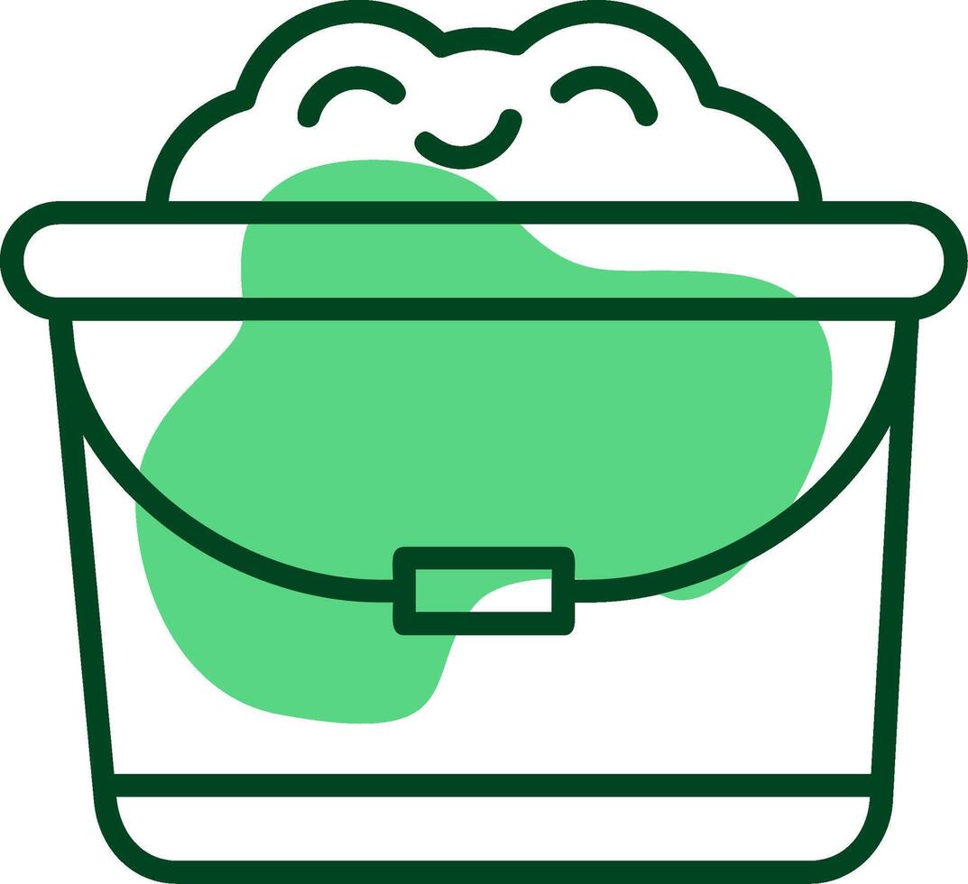 Sand bucket Outline Style Icon vector
