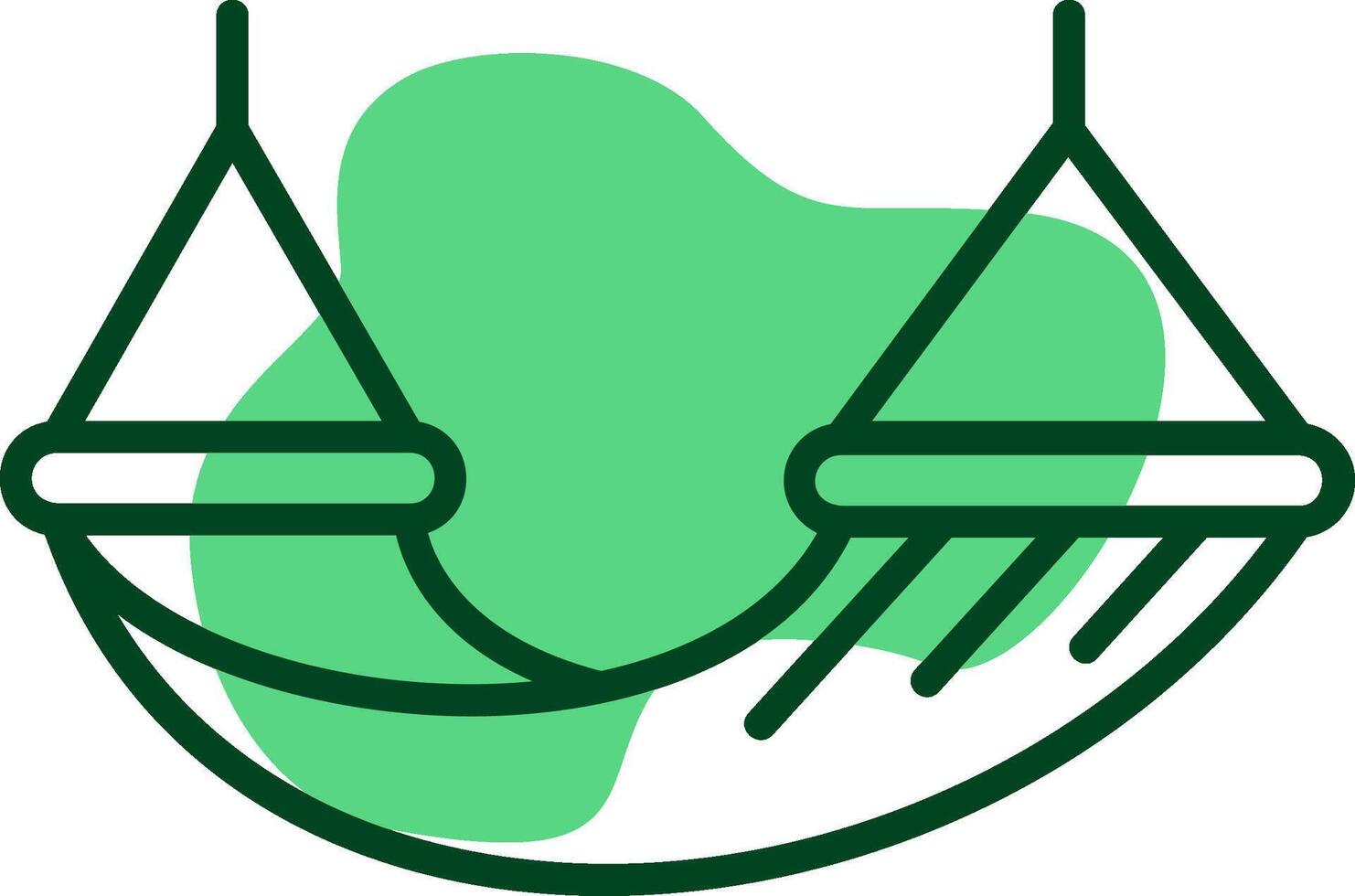 Hammock Outline Style Icon vector
