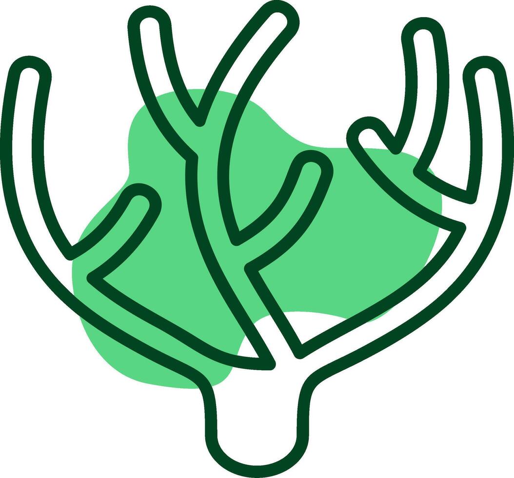 Coral Outline Style Icon vector