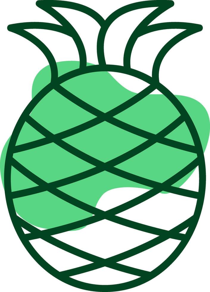 Pineapple Outline Style Icon vector