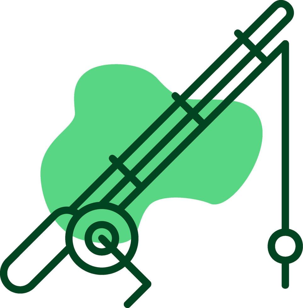 Fishing rod Outline Style Icon vector