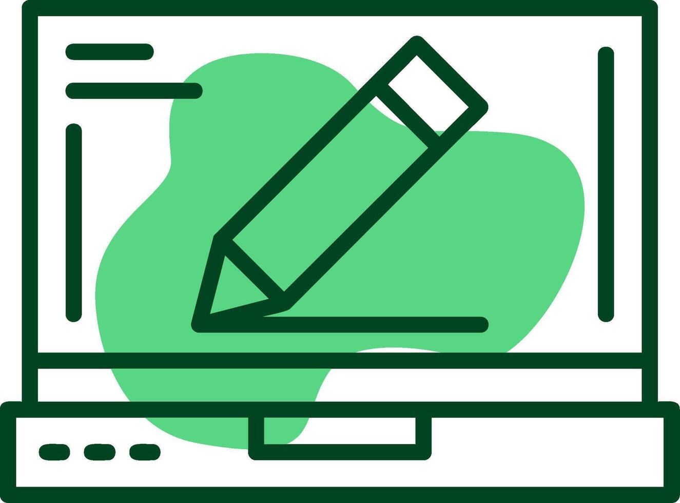 Edit Outline Style Icon vector