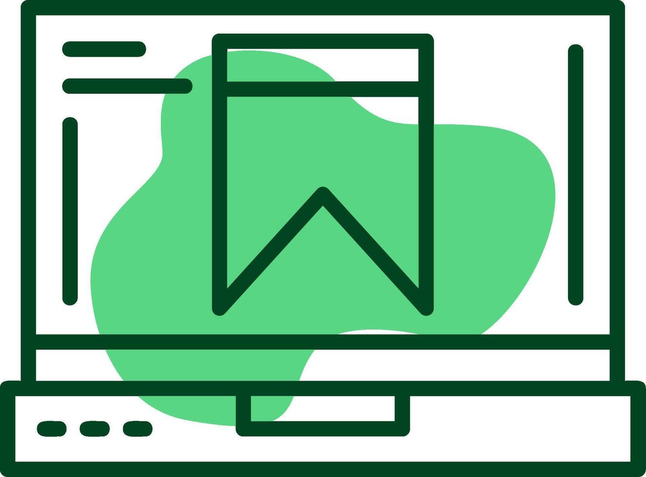 Bookmark Outline Style Icon vector