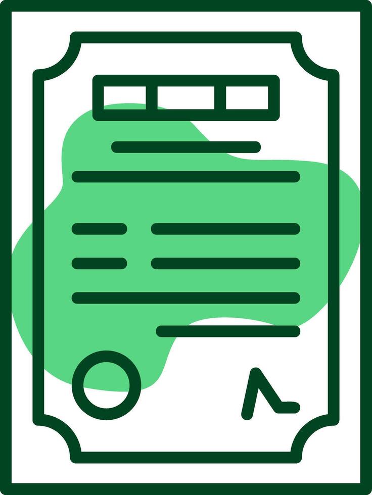 Contract Outline Style Icon vector