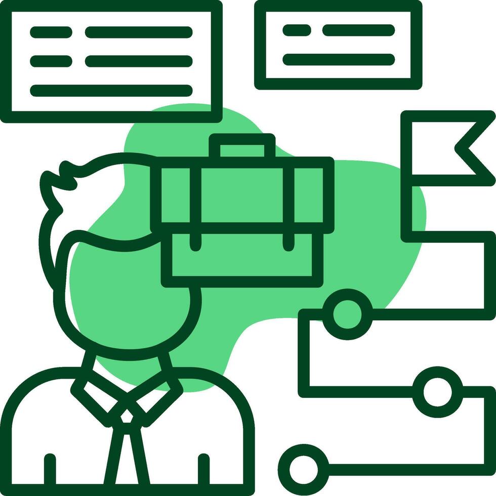 Career Path Outline Style Icon vector