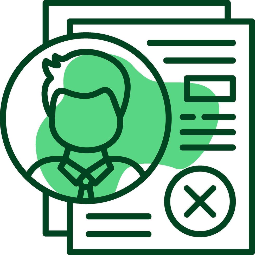 Reject Outline Style Icon vector