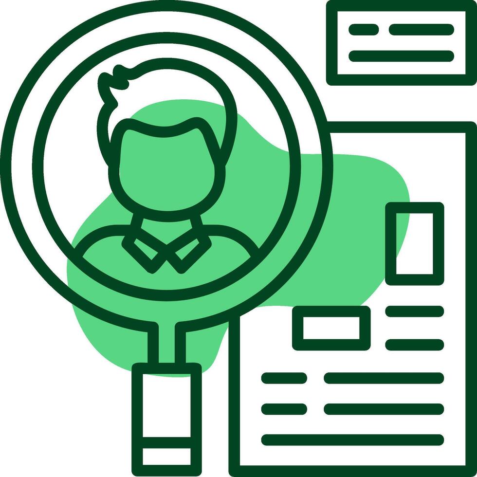 Background Check Outline Style Icon vector