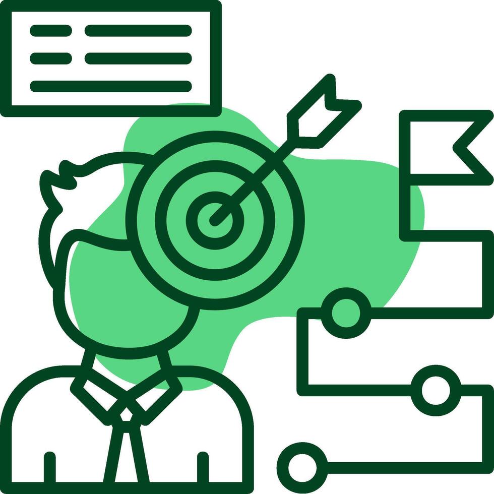 Mission Outline Style Icon vector