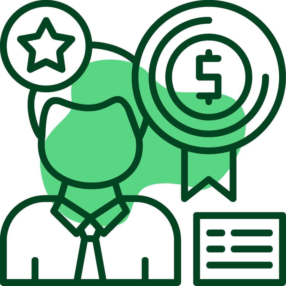 Rewards Outline Style Icon vector