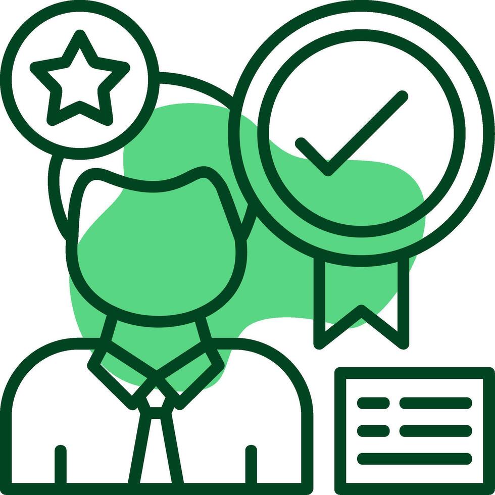 Recognition Outline Style Icon vector