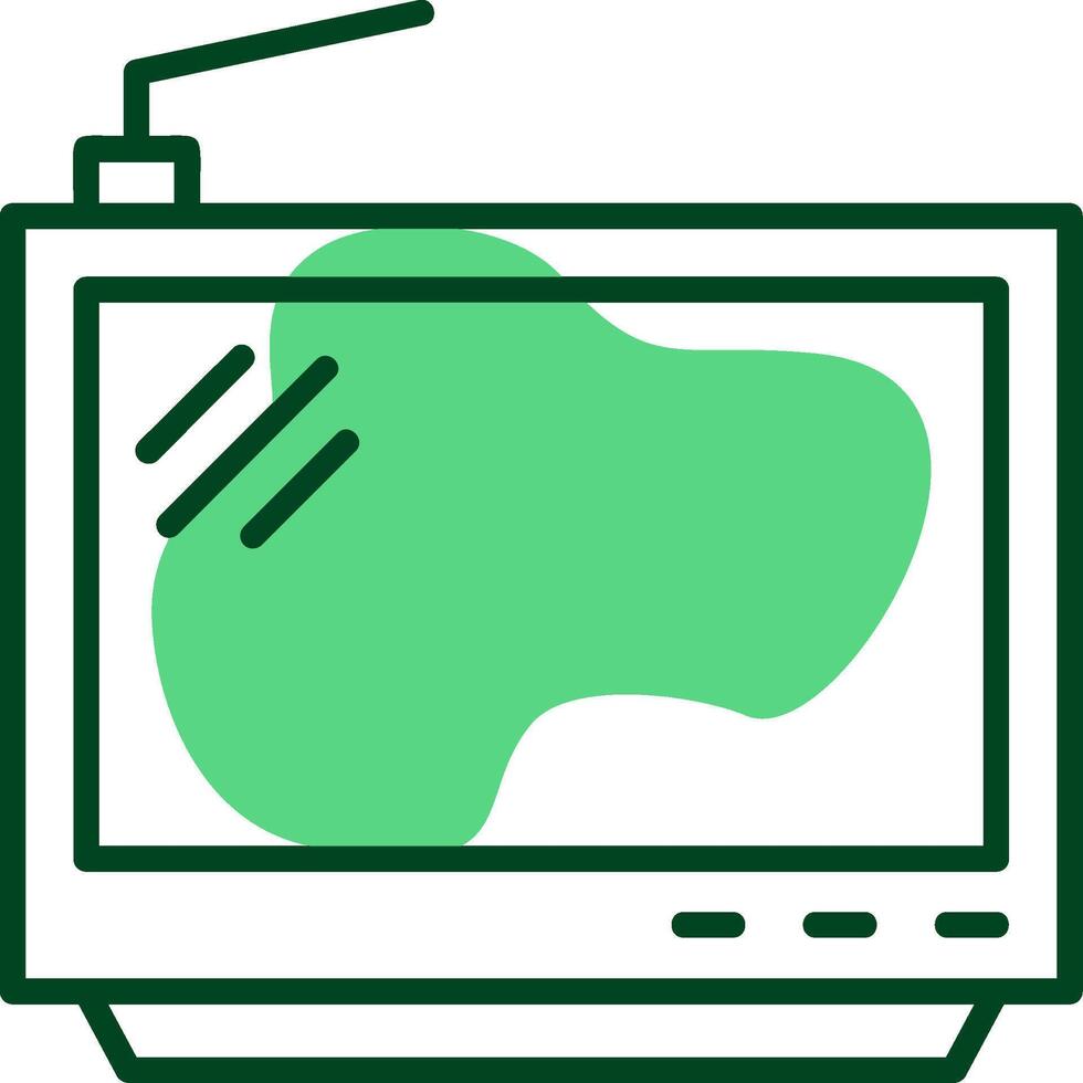Television Outline Style Icon vector