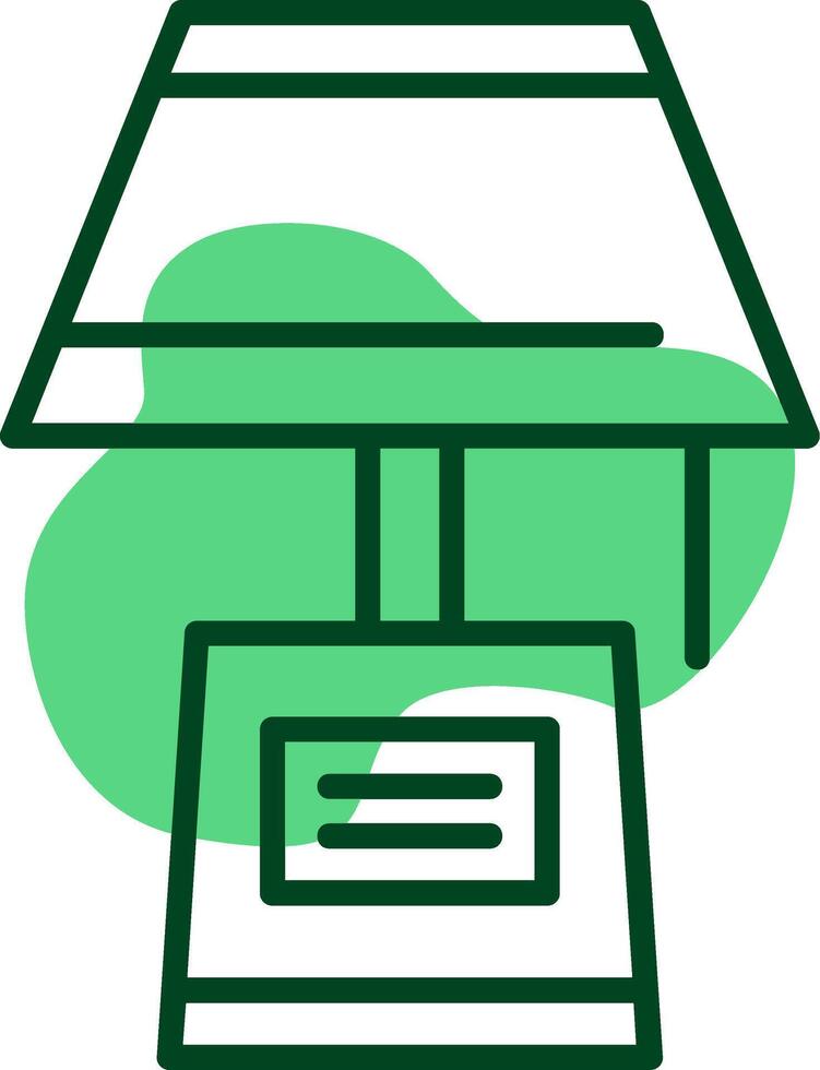 Lamp Outline Style Icon vector