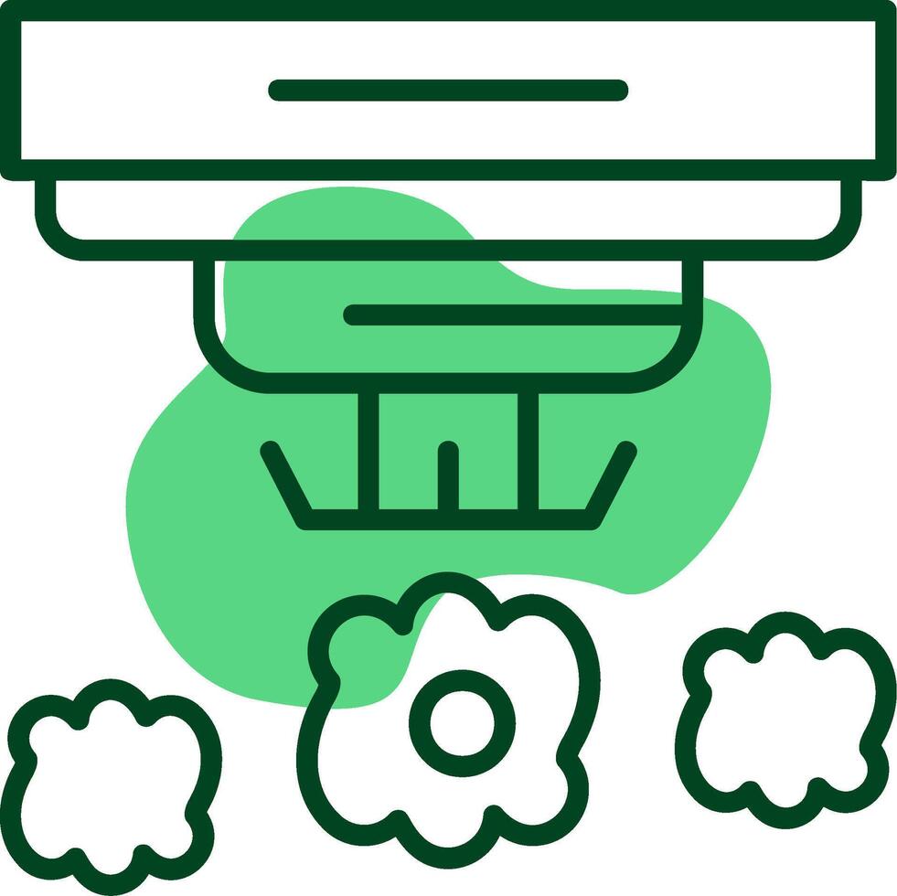 Smoke detector Outline Style Icon vector