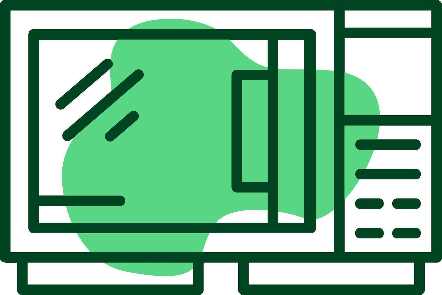 Oven Outline Style Icon vector