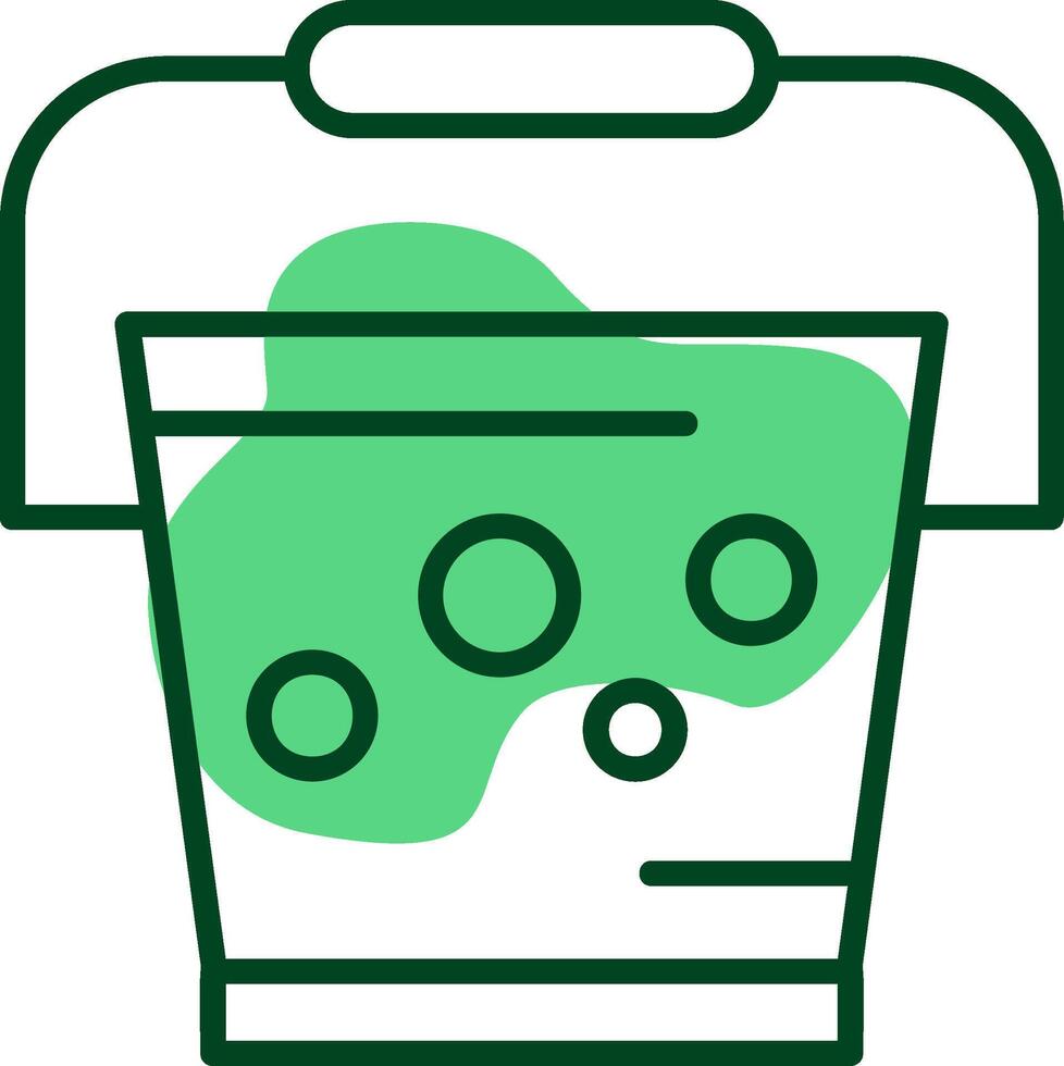 Bucket Outline Style Icon vector