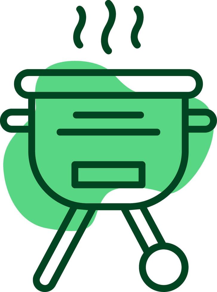 Barbecue grill Outline Style Icon vector