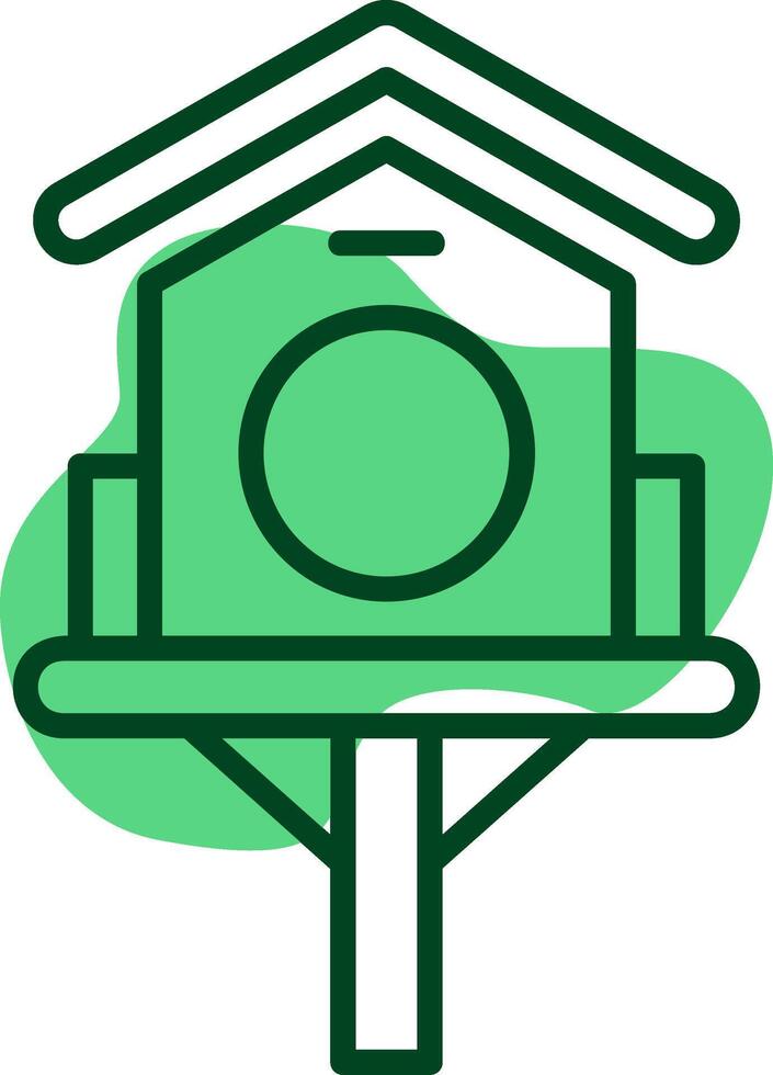 Birdhouse Outline Style Icon vector