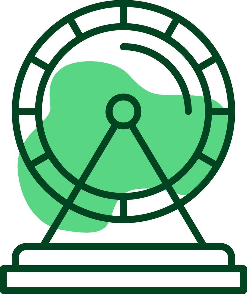 Hamster wheel Outline Style Icon vector