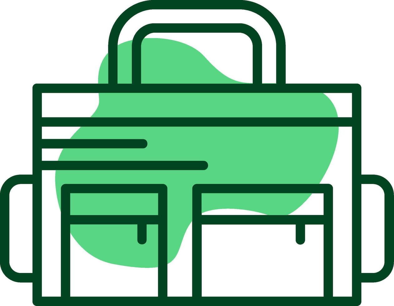 Diaper bag Outline Style Icon vector