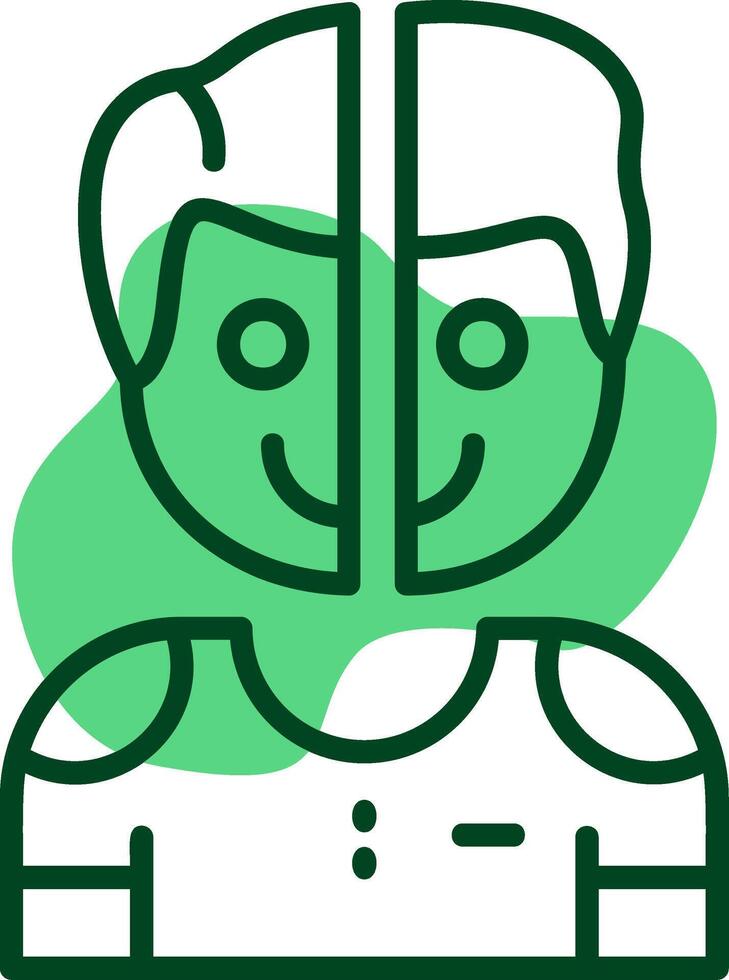 Wariness Outline Icon Style vector