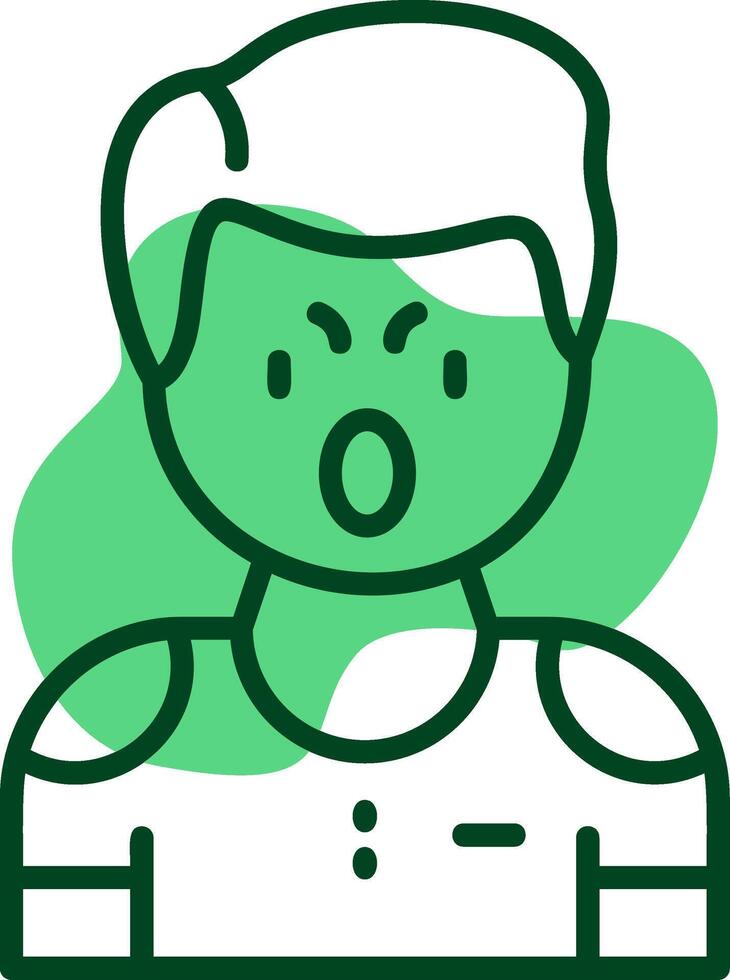 Indignation Outline Icon Style vector