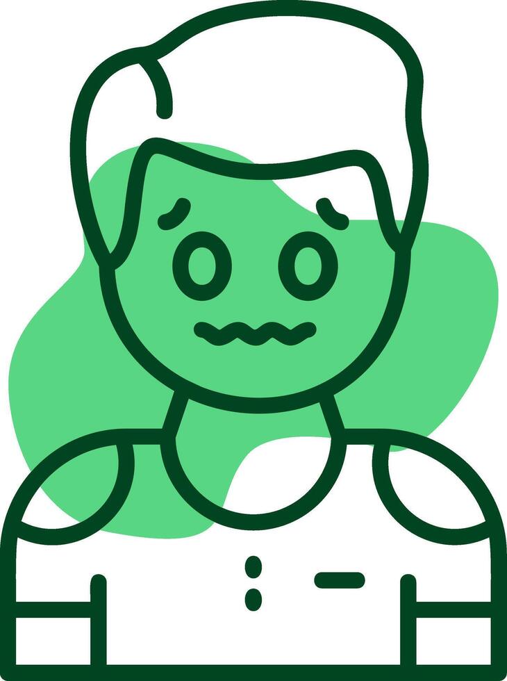 Disgust Outline Icon Style vector