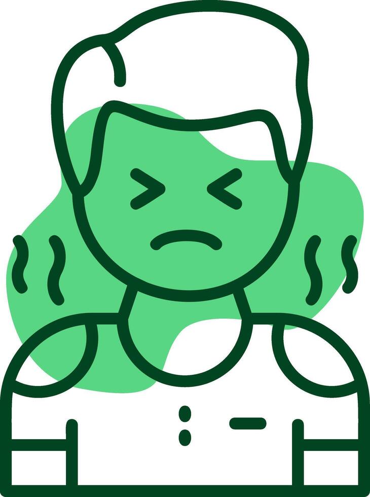 Discomfort Outline Icon Style vector