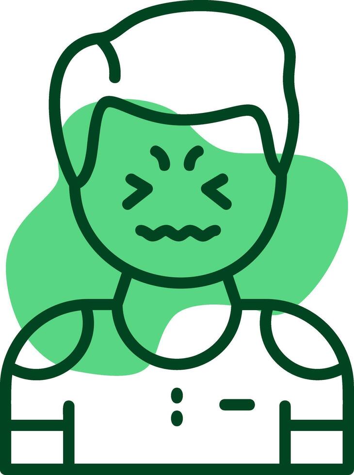 Frustration Outline Icon Style vector