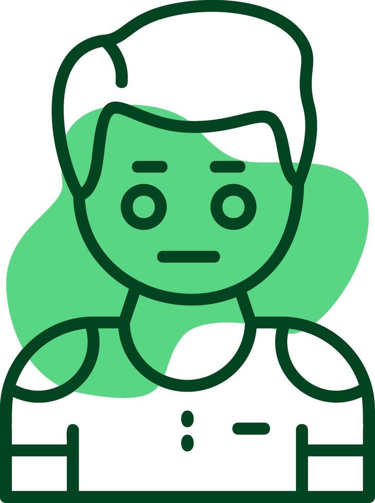 Boredom Outline Icon Style vector