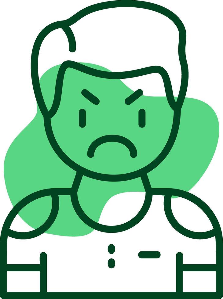 Resentment Outline Icon Style vector
