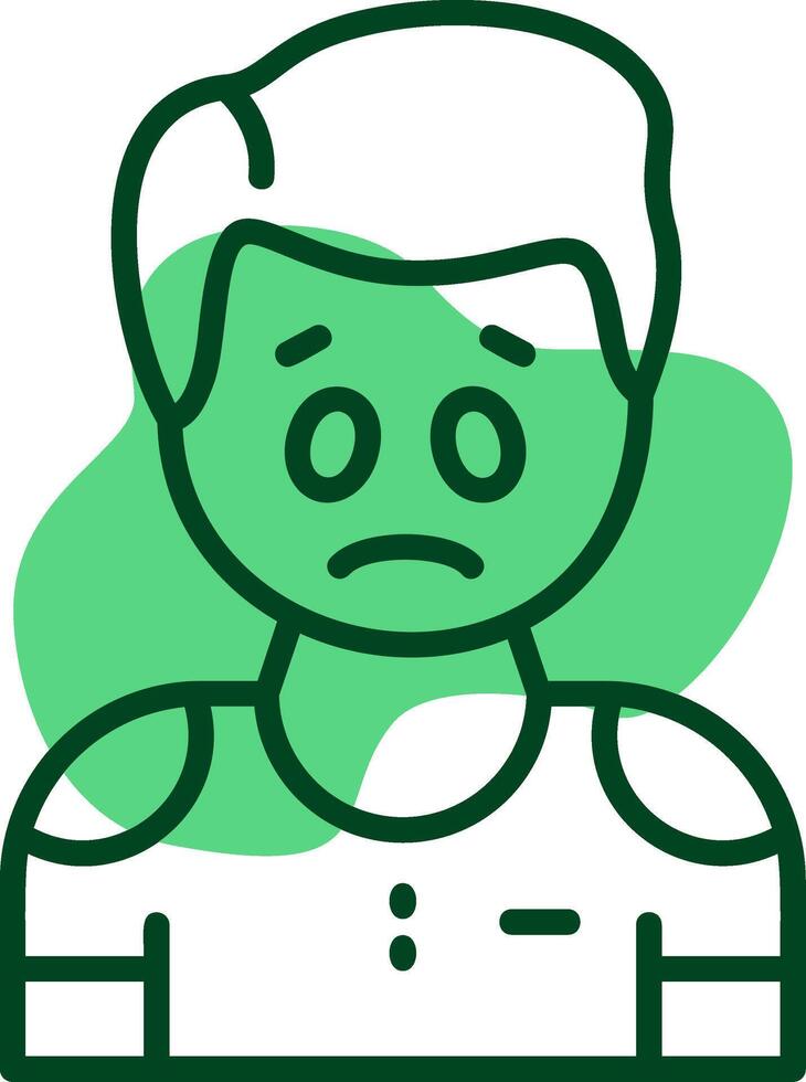 Overwhelm Outline Icon Style vector