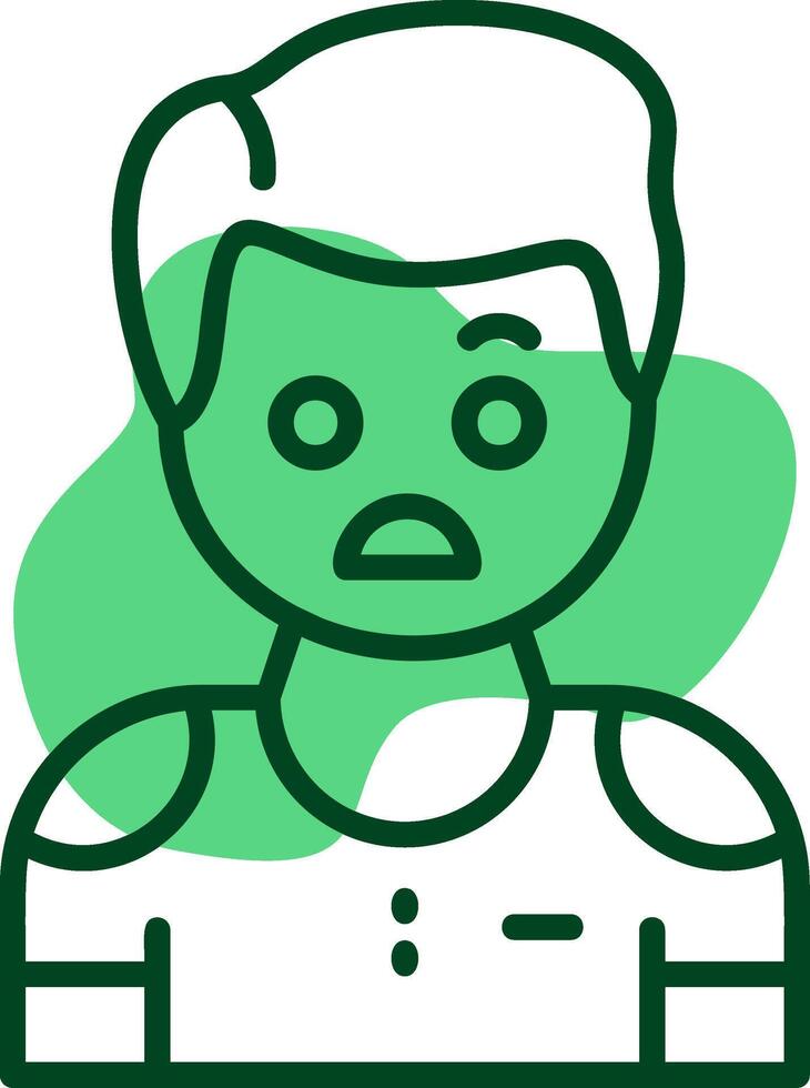 Displeasure Outline Icon Style vector