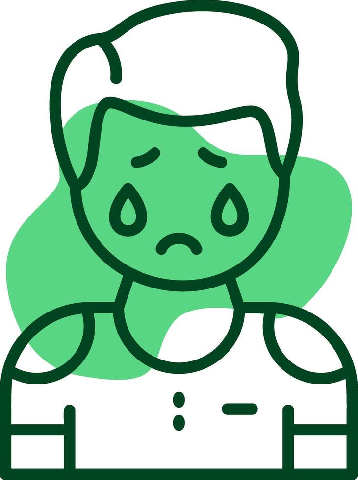 Melancholy Outline Icon Style vector