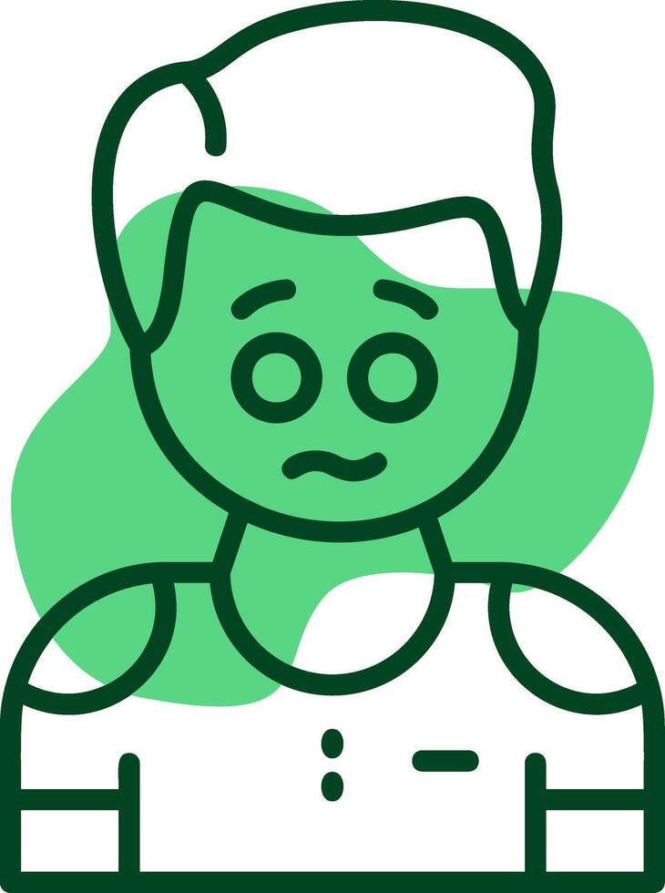 Apprehension Outline Icon Style vector