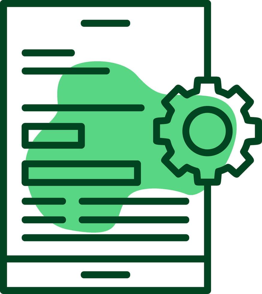 Mobile optimization Outline Icon Style vector