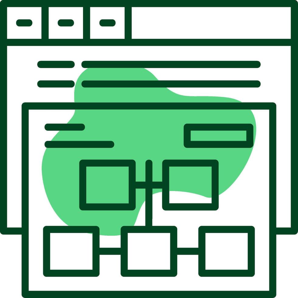 Sitemap Outline Icon Style vector