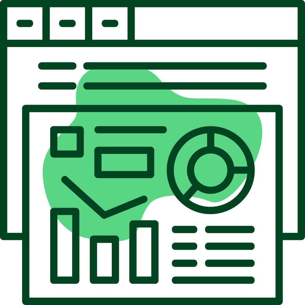 Metrics Outline Icon Style vector