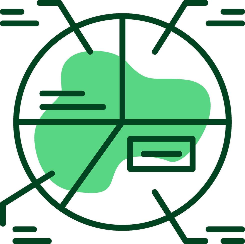 Pie chart Outline Icon Style vector