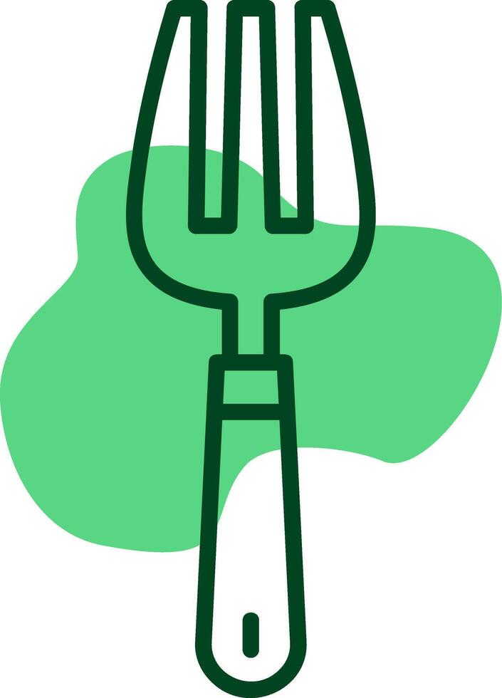 Fork Outline Style Icon vector