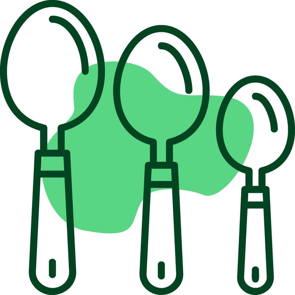 Measuring spoons Outline Style Icon vector