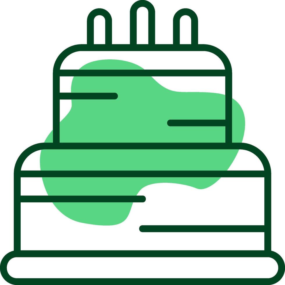 Cake Outline Style Icon vector