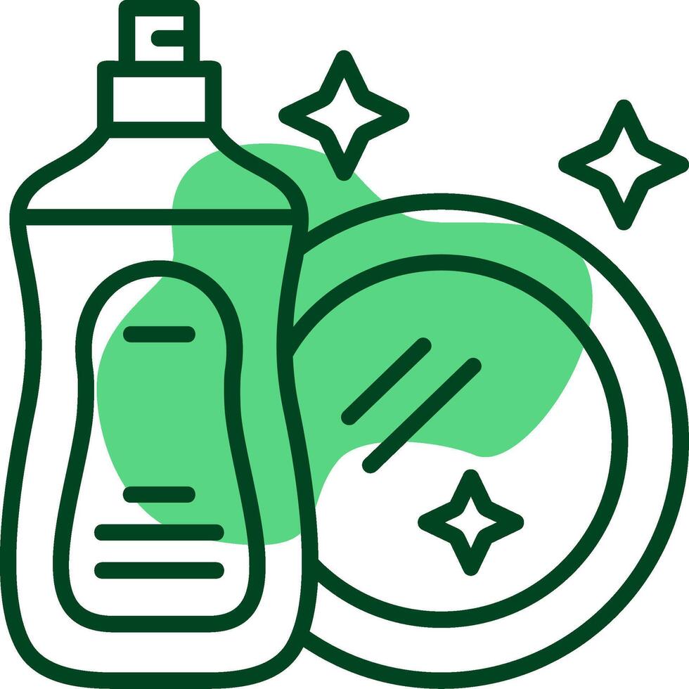 Dish washing Outline Style Icon vector