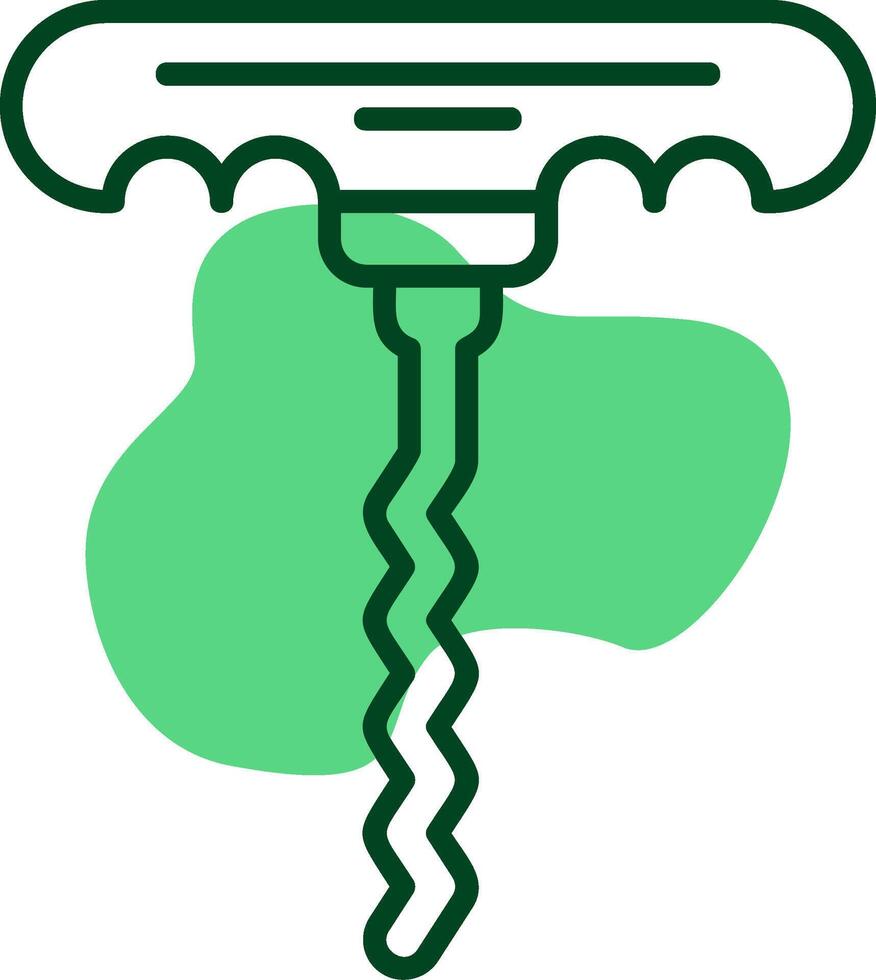 Corkscrew Outline Style Icon vector