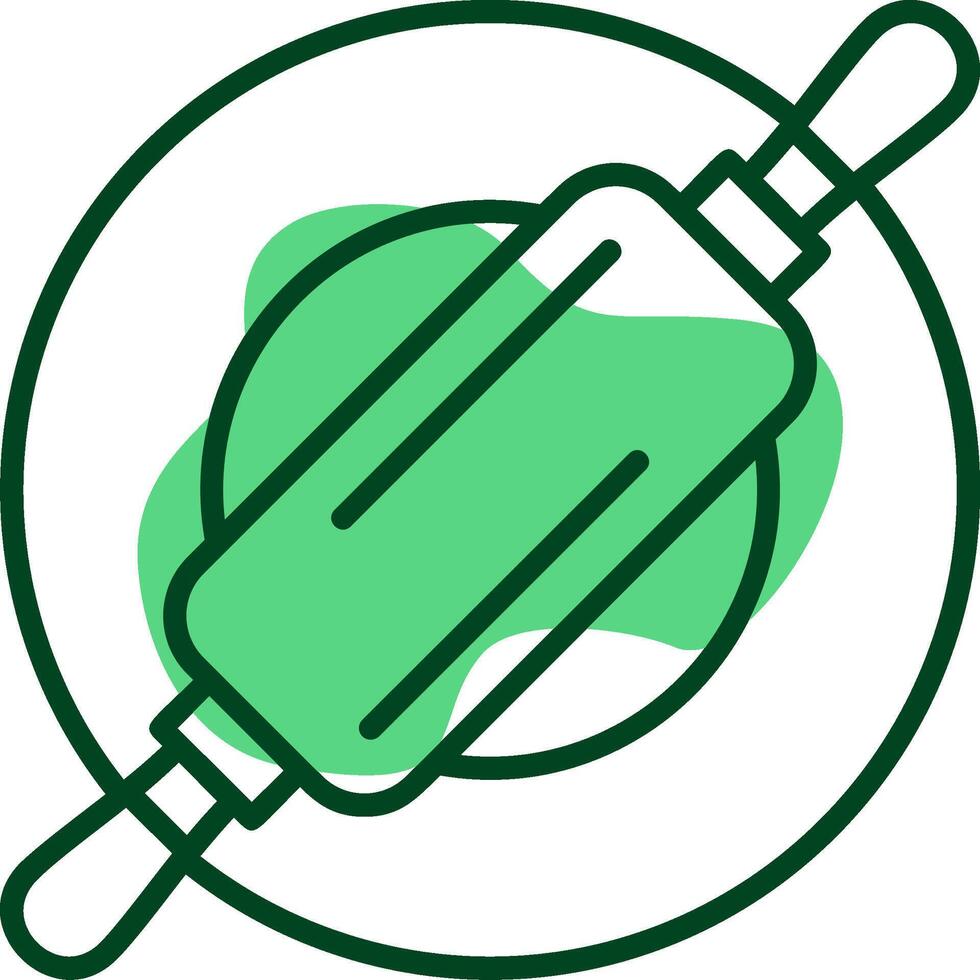 Rolling pin Outline Style Icon vector