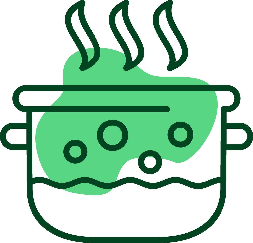 Pot Outline Style Icon vector