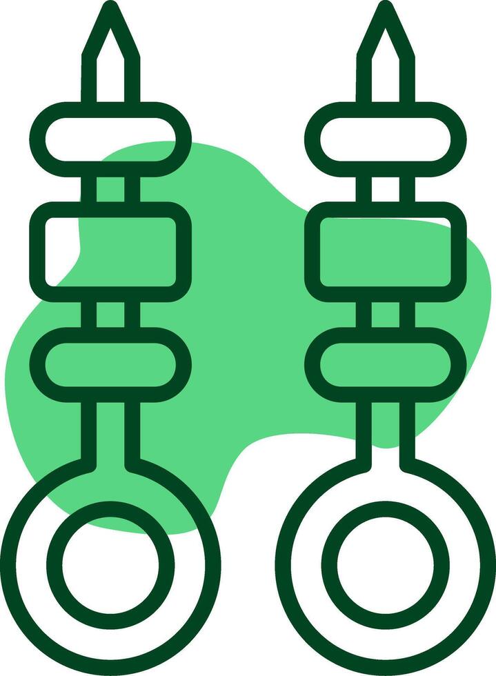 Skewer Outline Style Icon vector
