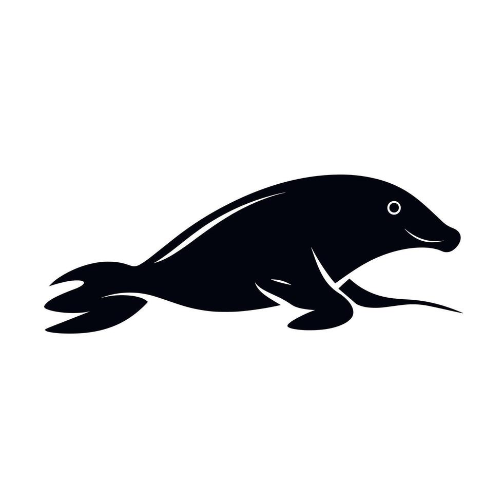 Seal lounging on a rocky shore in a calm coastal setting during the afternoon sunlight vector