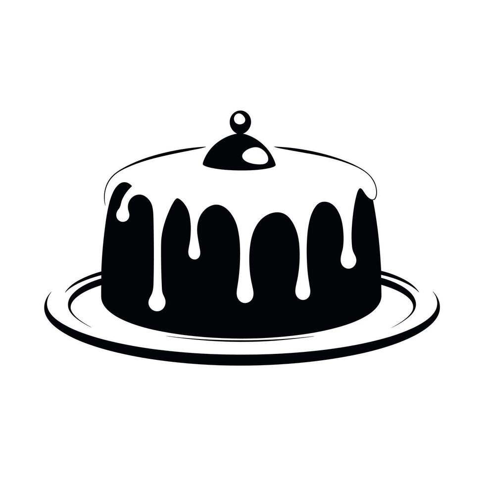Delicious dessert with creamy frosting on a platter ready to be served at a gathering vector