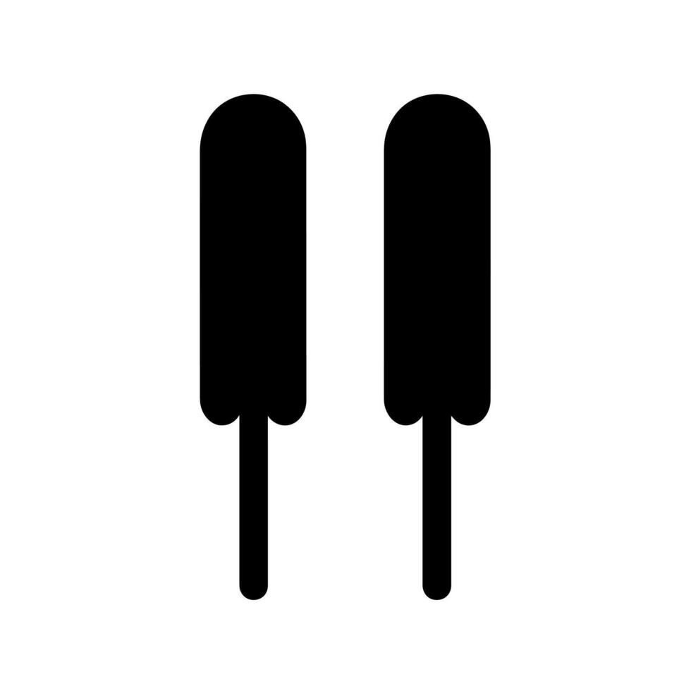Ice cream bars with sticks on a minimalist background display simple frozen treats vector