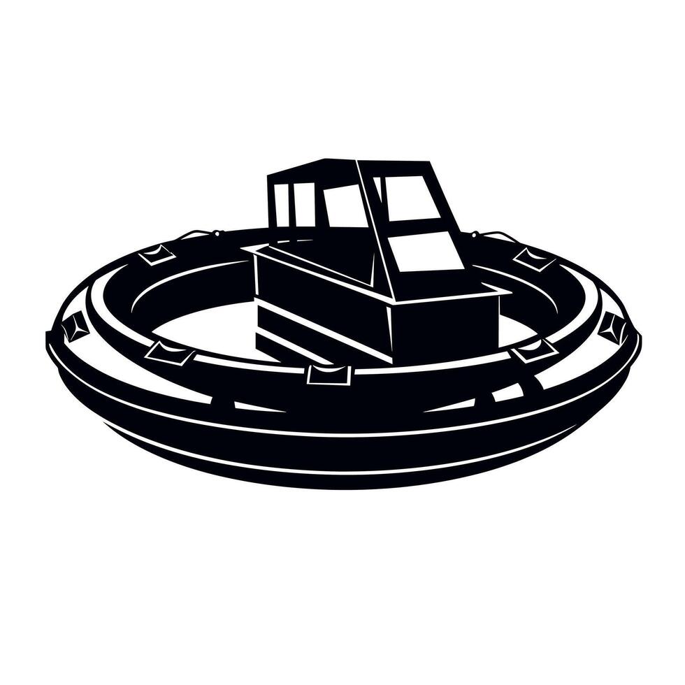Hovercraft design illustration showcasing its unique structure and functionality vector